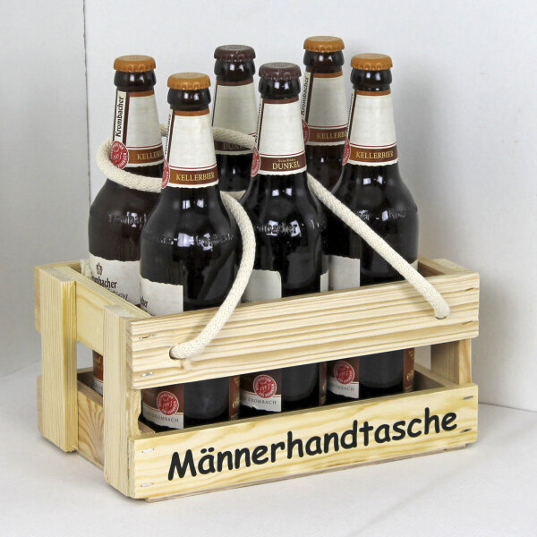 Flaschenträger Frauenhandtasche Holz 15,99 aus Bierträger - Getränketräger , €